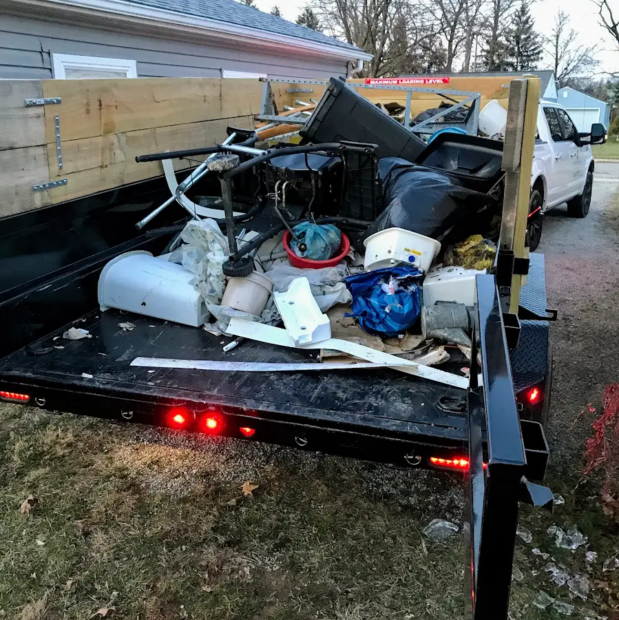 Roll-off dumpster delivered to a residential driveway in Griffin