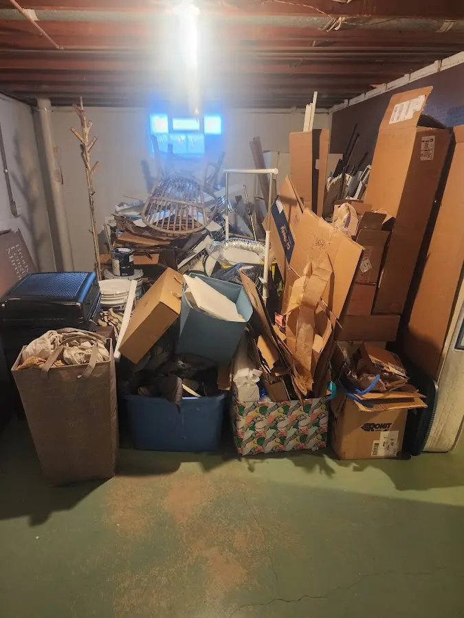 Roll-off dumpster container at job site for 20 Yard Dumpster Rental in Griffin